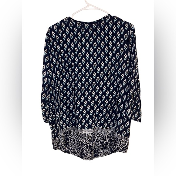 Faded Glory Womens Navy and White Blouse XL - Picture 2 of 5